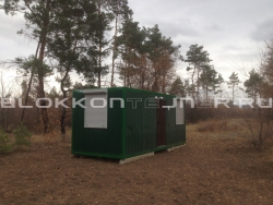 Пункт обогрева на границе с Украиной из металлического вагончика в Суровикино