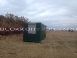 Пункт обогрева на границе с Украиной из металлического вагончика в Суровикино