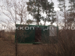 Пункт обогрева на границе с Украиной из металлического вагончика в Суровикино